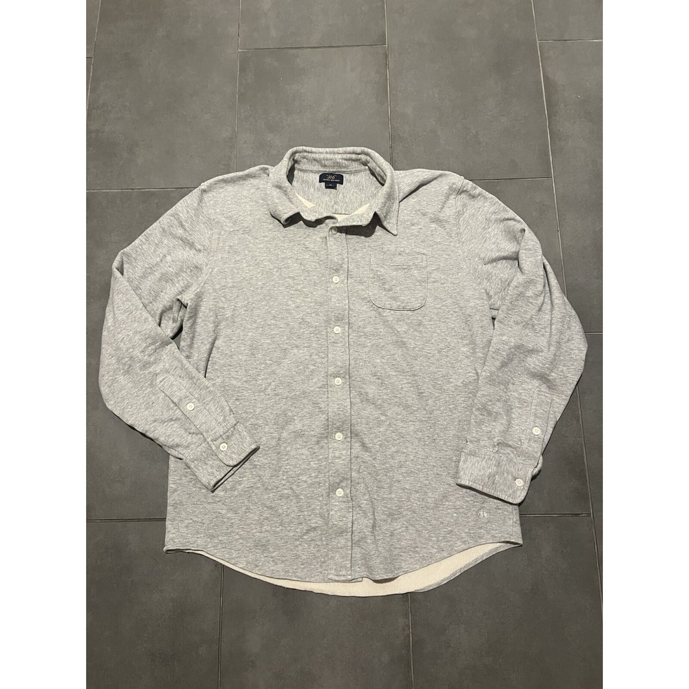 Brooks Brothers 346 Cotton Long Sleeve Button Shirt - Gray - XL